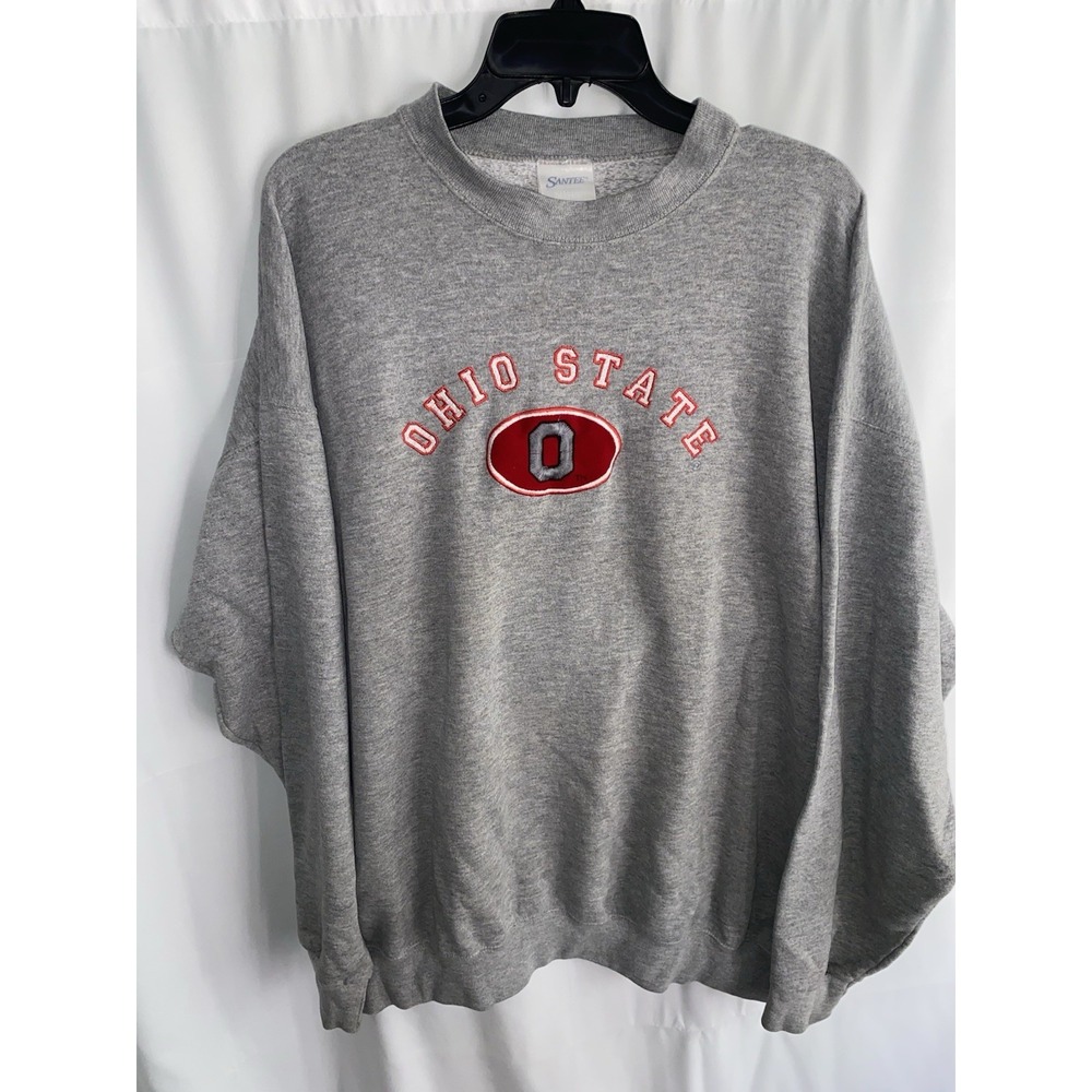Vintage Ohio‎ State Buckeyes Embroidered Crewneck Sweatshirt XXL Made USA